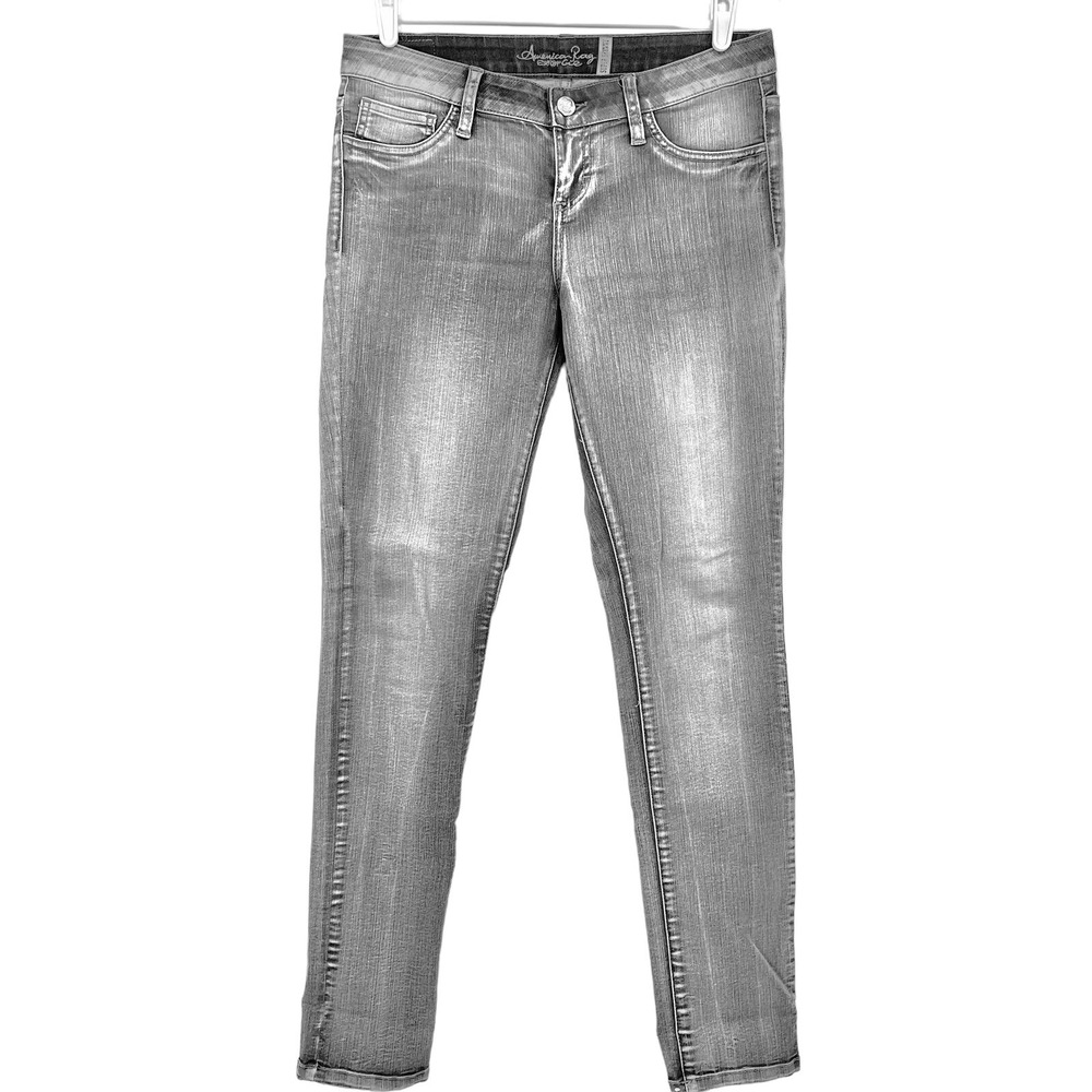 American Rag Cie Women's Modern Super Skinny Stretch Grey Denim Jeans Size 9Reg